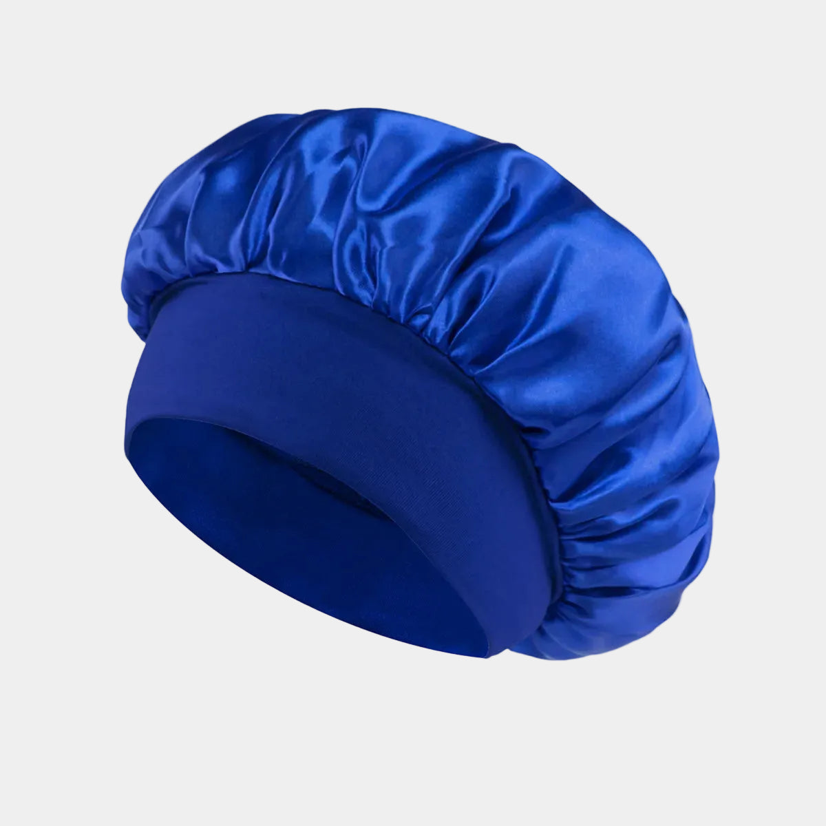 Bonnet en satin bleu