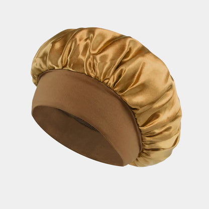 Bonnet en satin or