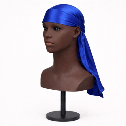 Durag en soie unisexe à longues attaches
