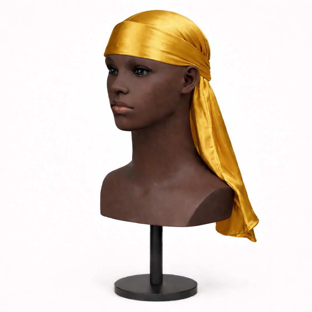 Durag en soie unisexe à longues attaches